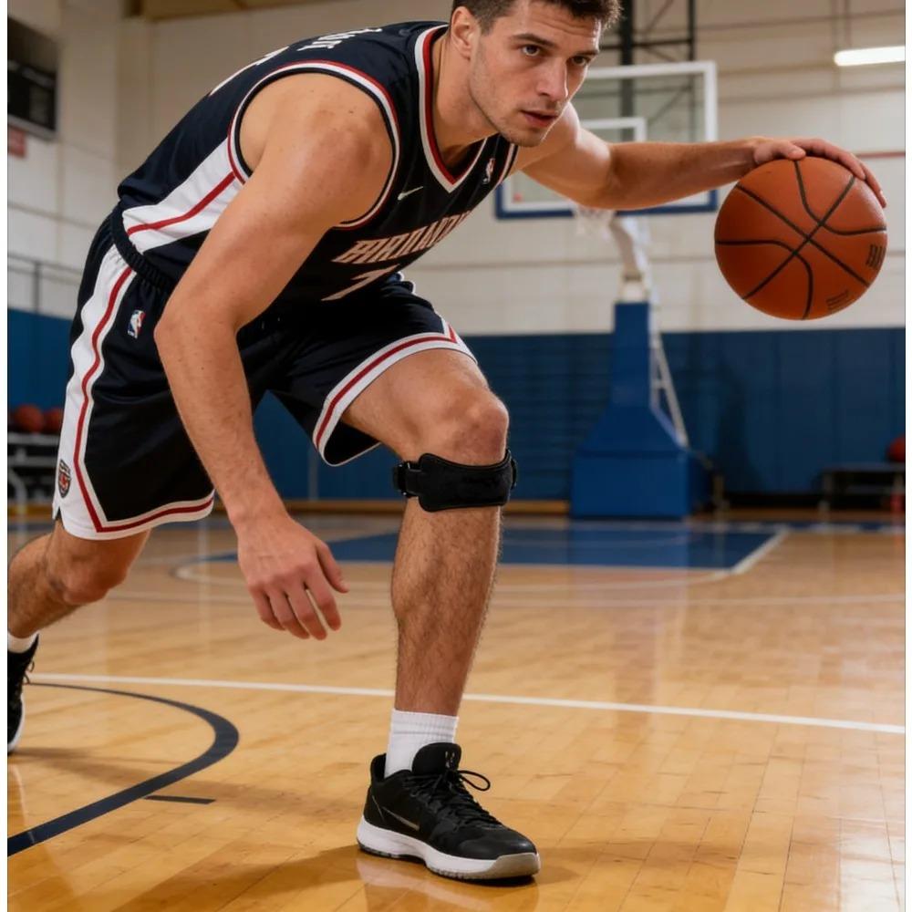 Adjustable Knee Brace with Patellar Tendon Support for Sports, Running, Basketball & Outdoor Use