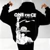 Худи из аниме One Piece Мужское Женское Свитшот с принтом Луффи Оверсайз Повседневная Уличная одежда Y2k Осенняя Мода Унисекс