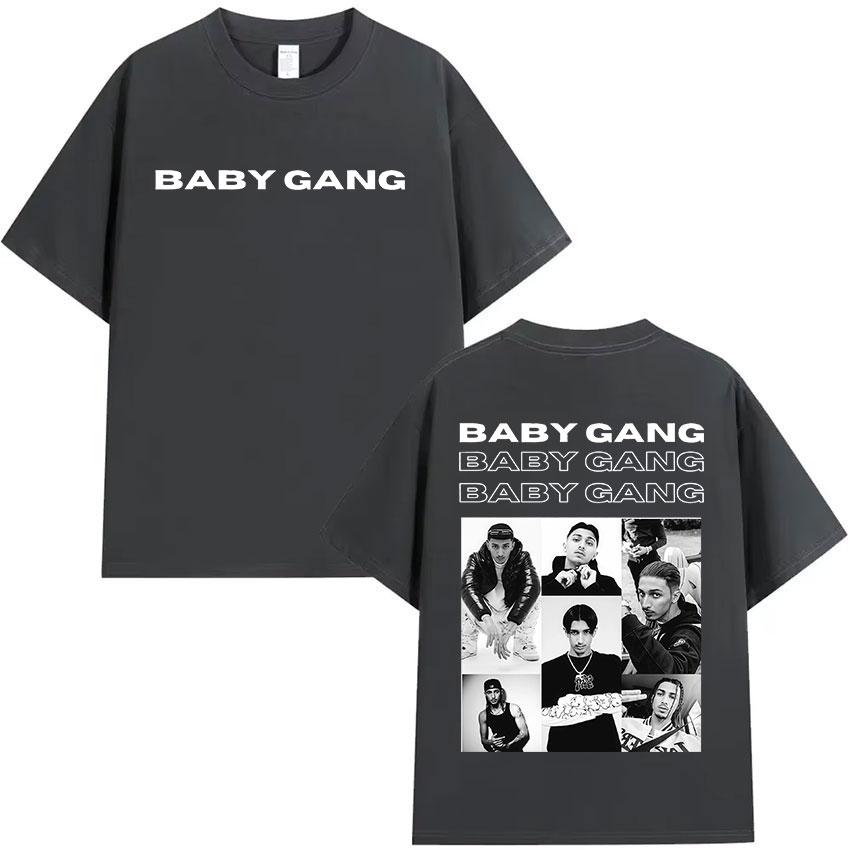 Rapper Baby Gang Album 2025 Merch Summer Mens Retro Fashion Cotton Tshirt Hip Hop Extra Large Tshirt Street Wear Y2K