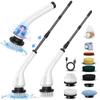Electric Spin Scrubber Electric Scrubber with 8 Replaceable Brush Heads Detachable Extension Handle Power Spin Scrubber Cord