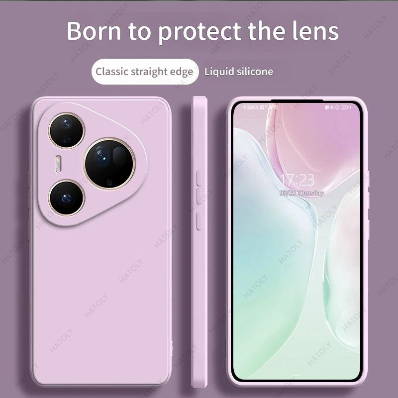 Жидкий силикон для чехла Huawei Pura 80 Ultra для Huawei Pura 80 Pro Чехол ТПУ Ударопрочный Защитный чехол для Huawei Pura 80 Pro