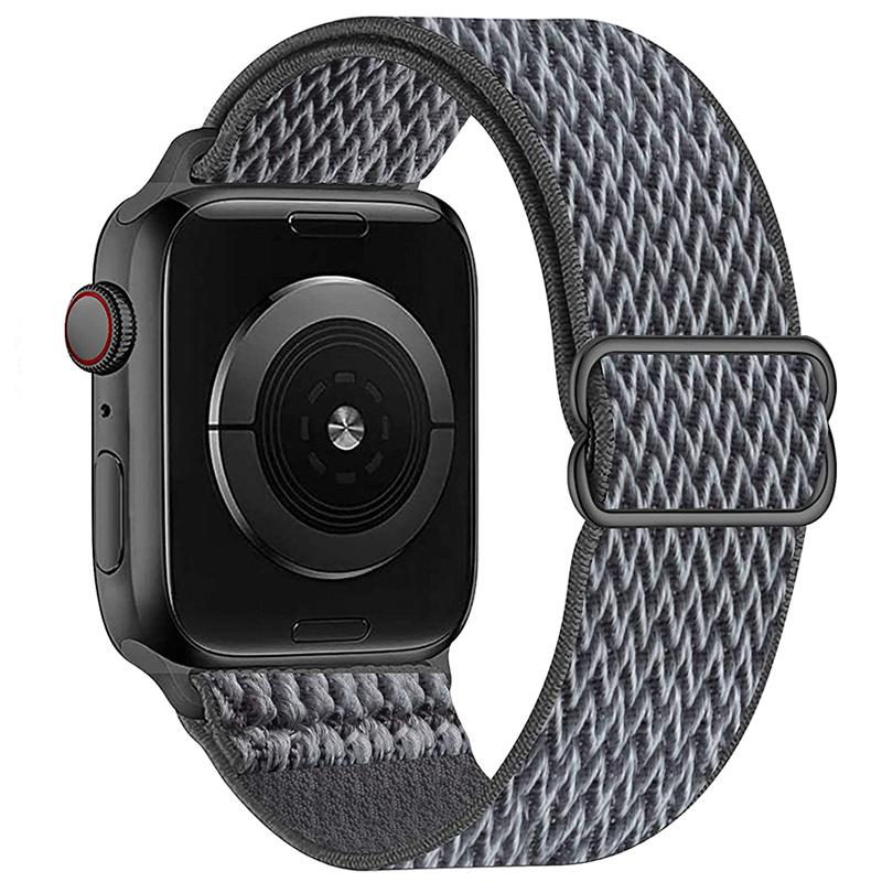 Эластичный нейлоновый ремешок для Apple Watch Series 10 Ultra 2 9 8 7 6 5 Se 4 3 SE Браслет для IWatch 49 мм 42 мм 41 мм 44 мм 45 мм 40 мм Браслет Спортивные ремешки