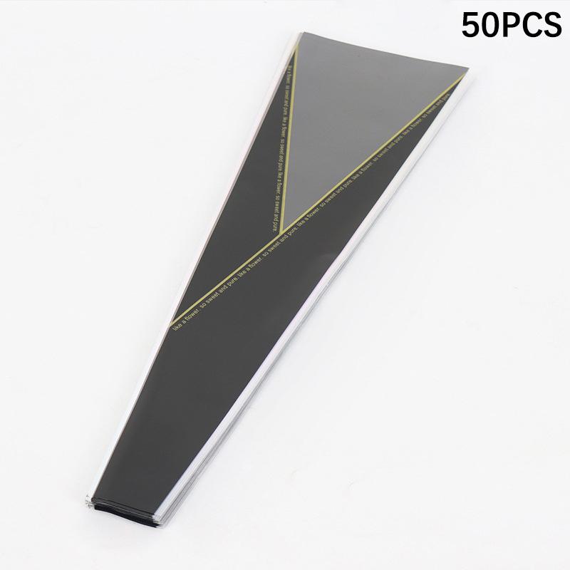 50Pcs Single Rose Sleeves Flower Wrapping Bag Bouquet Packaging Bags Clear Cellophane Floral Wrappers For Valentine'S Day