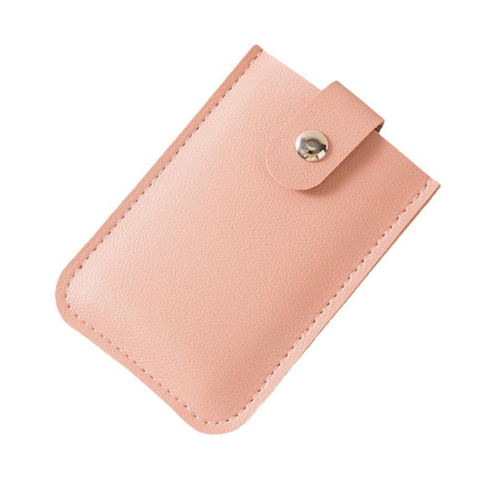 Stackable Pull-Out Card Holder Multi-Card Slots Credit Card Holder PU Leather Pocket Business Card