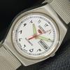 JAPAN VINTAGE SEIKO 5 AUTOMATIC 6309A MENS ARABIC WHITE DIAL WATCH A702668-1 R209-a702668