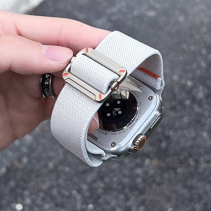 Ремешок Hill с застежкой-слайдером для Apple Watch S10 — прочный нейлоновый плетеный ремешок для iWatch 10/9/8/7/6/5/4/3/2/1/SE/Ultra/Ultra2 49 мм 46 мм 45 мм 44 мм 42 мм