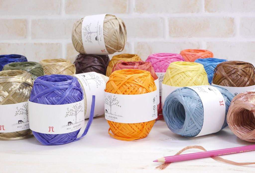 Hamanaka Eco Andaria Medium Set of 0200 Craft, Thickness, Col. 19, Yellow-Green, 40g, Approx. 80m, 5,