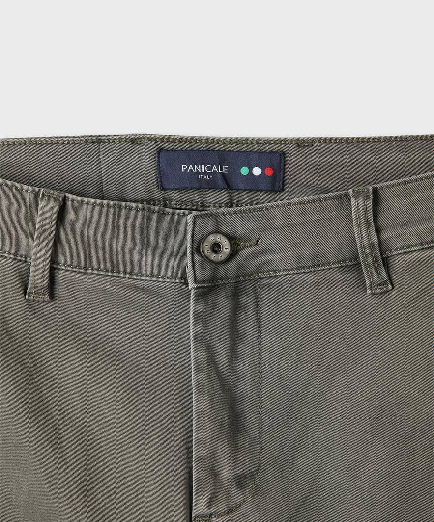 PANICALE Charcoal Washed Cotton Chino Pants