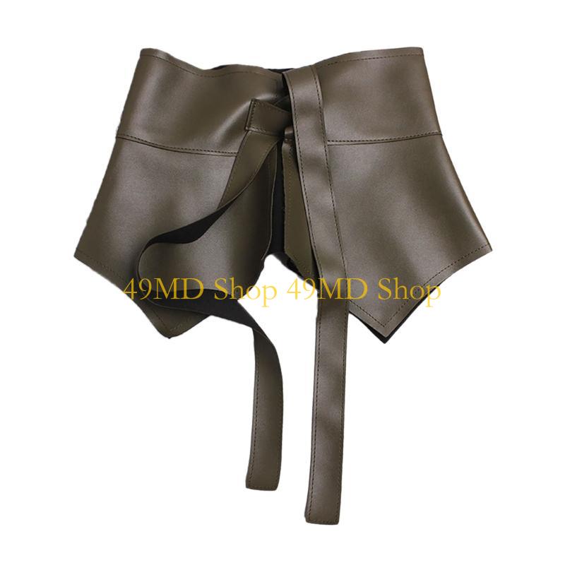49MD Peplum Waistband Waist Belt Underbust Elegant Chain Trendy Ruffle Belt for Dress
