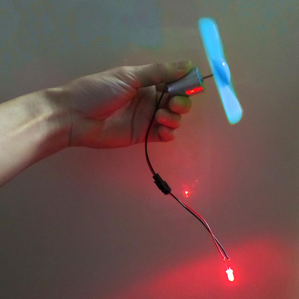 Мини-ветрогенератор, наборы для самостоятельной сборки, 6-9 В, ветер для турбинного микромотора/мини-лопасть Blue Leaf/диоды/кабели 60 мм