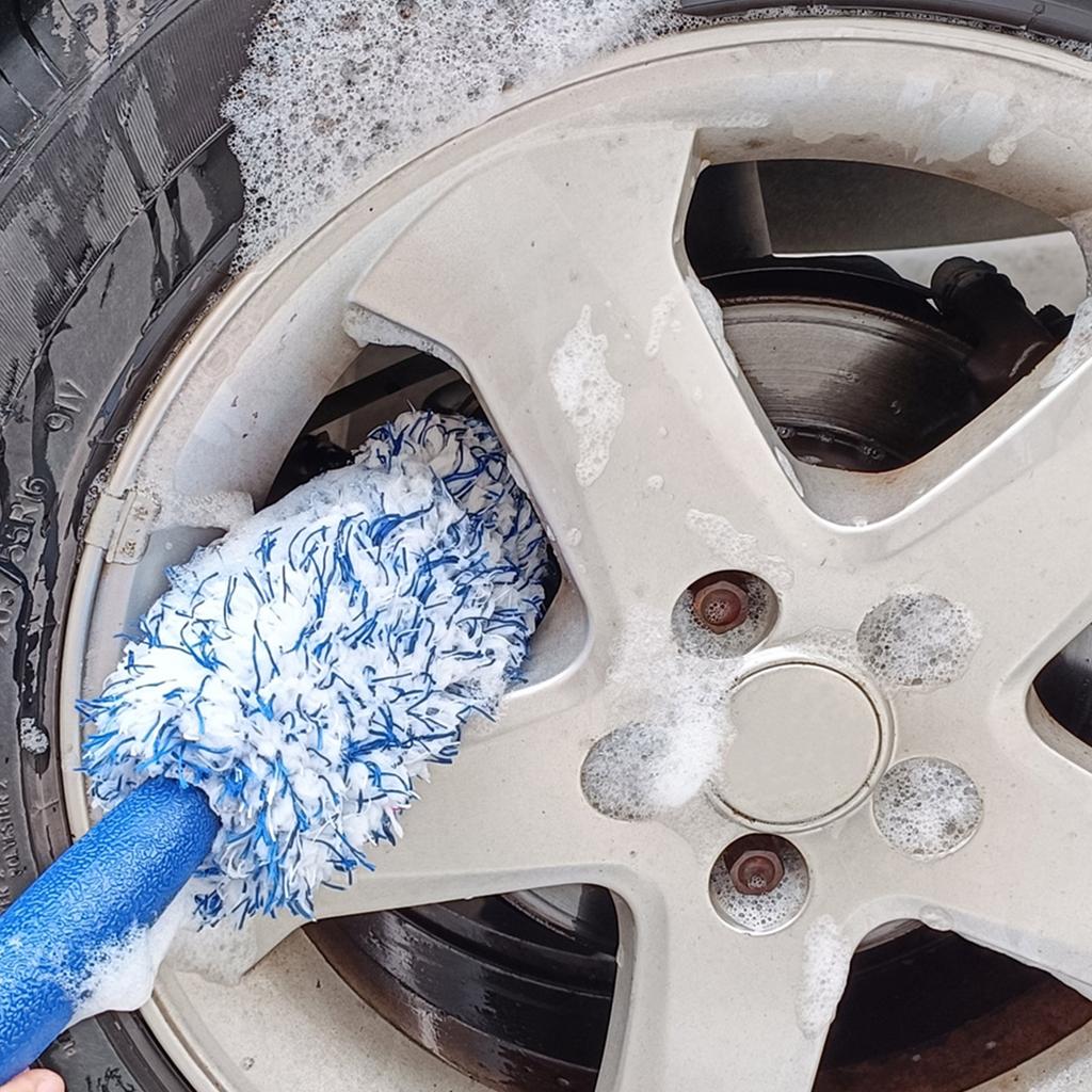 Эффективная мягкая щетка из микрофибры для колесных дисков легко очищает диски автомобилей и мотоциклов без царапин для офиса дома