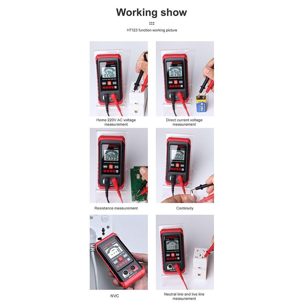 Цифровой мультиметр 2000 отсчетов Тестер напряжения AC/DC Проверка непрерывности Профессиональное использование