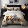 Horses Bedding Set Animal Soft Polyester Duvet Cover Set Quilt Cover With Pillowcase For Bedroom Decor Birthday Gift For Girls