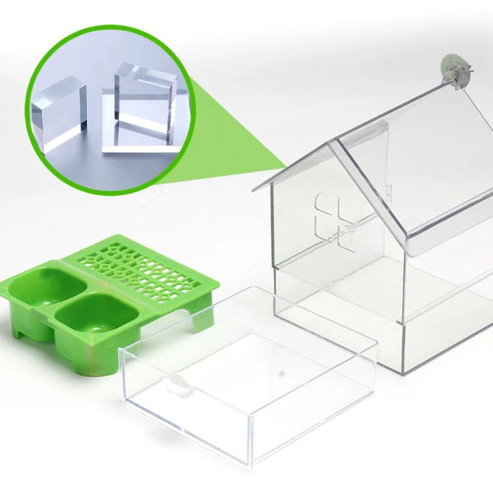 Anti Spill Bird Parrot Feeding Box Large Capacity Parakeet Bathtub Bird Cage Accessories