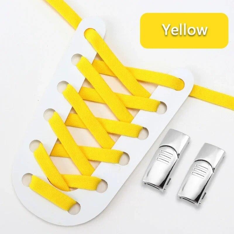 1Pair Magnetic Elastic Laces Sneakers Shoelaces Lock No Tie Shoe Laces Without Ties Double-layer Kids Adult Shoes Accessories