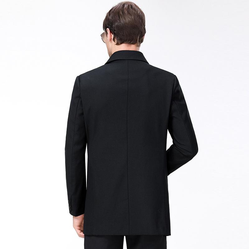 Весна и осень Новые мужские куртки для людей среднего и пожилого возраста Мужская ветровка с воротником-стойкой на пуговицах Деловая мужская куртка Куртка Мужская одежда