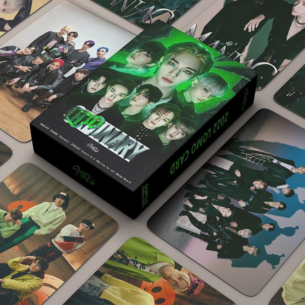 55pcs/set Kpop Stray Kids MAXIDENT Time Out CIRCUS NOEASY New Album Lomo Cards High Quality HD Double Side Print Photo Cards