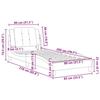 VidaXL Bed Frames Without Mattress Zadar, Upholstered Bed, Single Bed, Adult Bedroom Interior Bed, Cappuccino 3208146