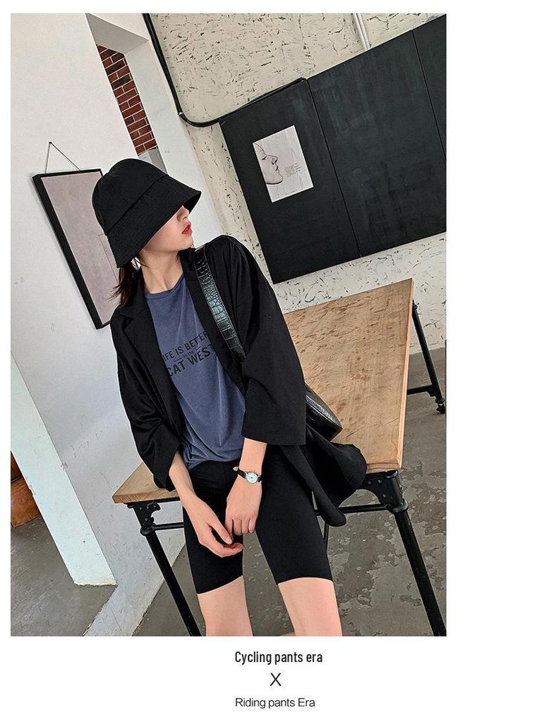 Colorful Women's Shark Print Summer Cycling Shorts