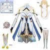 Lumine Bright Cosplay Люмен Костюм Алюмина Парик Волосы Yuanshen Игра Импакт Путешественница Женская Одежда Платье Комплект Парика Вечеринка Наряды