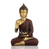 Новая статуя сидящего Будды, экспонат, идол, предметы домашнего декора для гостиной и подарки (КРАСНЫЙ Золотой)