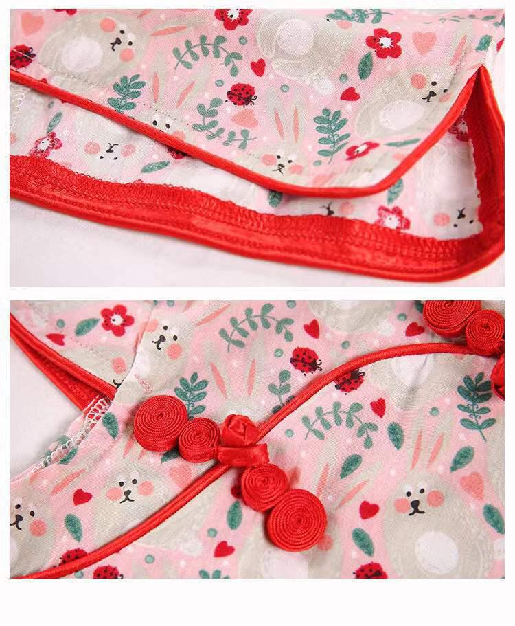 Летнее платье-ципао в стиле ретро для девочек в китайском стиле — наряд принцессы для малышек