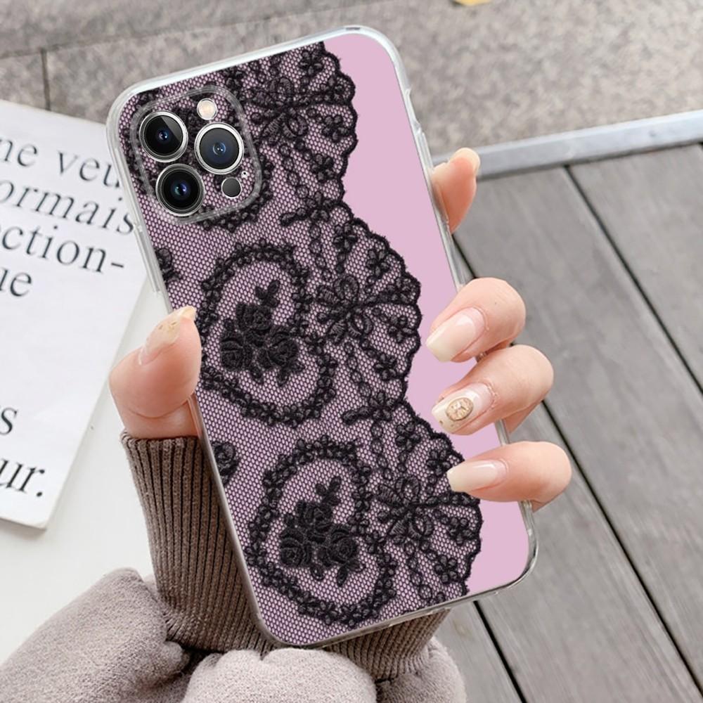 Чехол для телефона в кружевном стиле для крутой девушки, для iPhone 16 15 14 13 12 Mini 11 Pro XS Max X XR SE 6 7 8 Plus, мягкий силиконовый чехол
