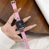 Ремешок для часов Apple Watch 46/42/44/45/49 мм 38/40/41 мм из искусственной кожи, модный ремешок для часов серии Ultra2 Se 10/9/8/7/6/5/4/3/2/1