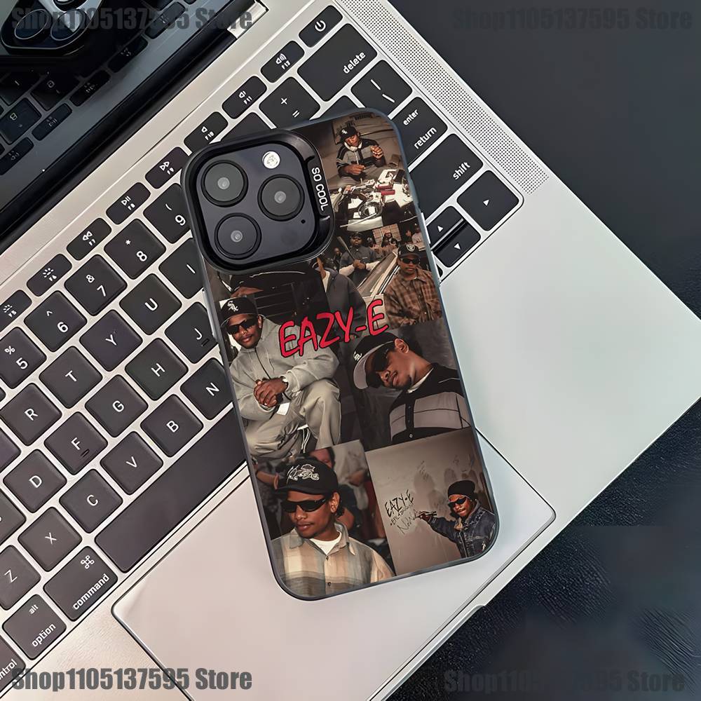 Чехол для телефона рэпера E-Eazy E для iPhone 16,15,14,13,12,11,Pro,XS,Max,Plus,Mini,SE4,E Черный Матовый Ударопрочный Чехол