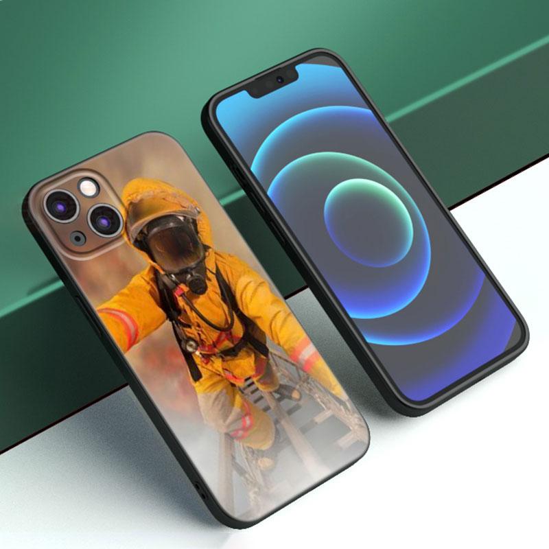 Герои-пожарные Пожарный Чехол для телефона для Apple iPhone 12 13 Mini 11 14 15 Pro Max 7 8 X XR XS SE 2020 2022 Черный силиконовый чехол