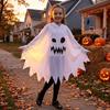 Glow In The Dark Kids Hooded Cape Drop Shoulder Halloween Cosplay Costume  Trick Or Treat