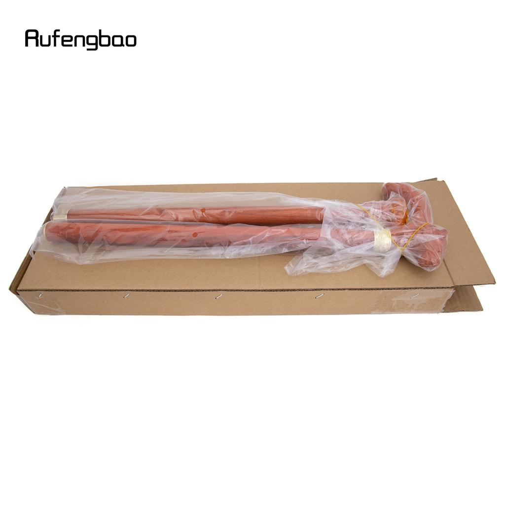 Коричневая деревянная трость Red Lion, модная, декоративная, для косплея вампира, вечеринки, деревянная трость для ходьбы, Хэллоуин, булава, жезл, посох, 92 см