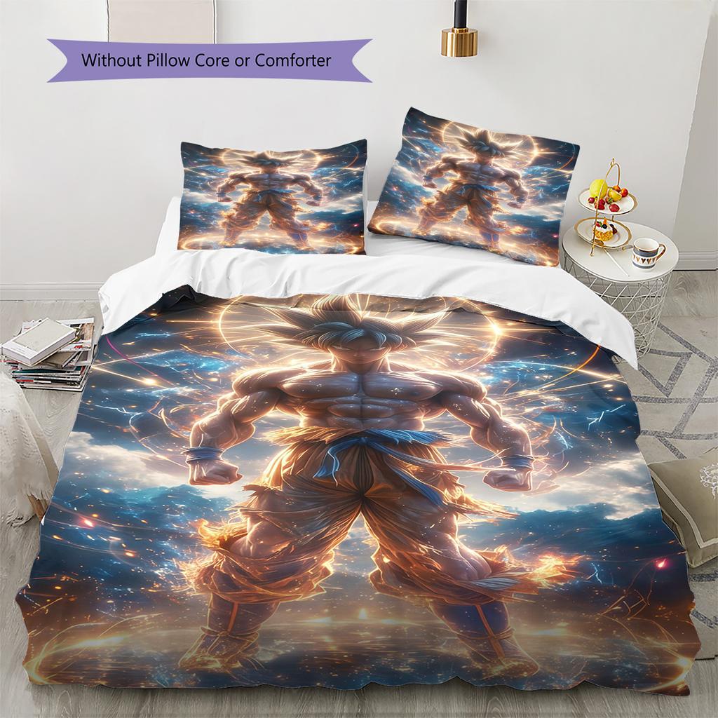Dragon Ball Universe Bedding Set Duvet Cover with Pillowcases Fashion Print Bed Linen for Home Bedroom