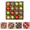 16pcs Plastic Painted Christmas Balls Set 6cm Christmas Tree Pendant  New Year Gifts