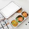 304 Stainless Steel 5-Compartment Lunch Plate with Lid