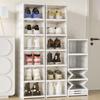 3 or 6 Tier Clear Shoe Organizer-Stackable Foldable Dustproof Cabinet Transparent Sneaker Display Rack for Space-Saving Storage