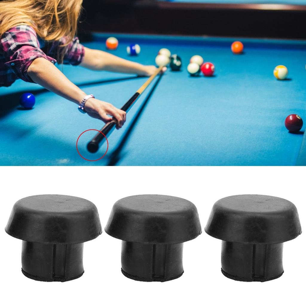 20 Pcs Billiard Cue Bottom Rubber Plug Protection Pad Pole Tail Cover Protection Accessories