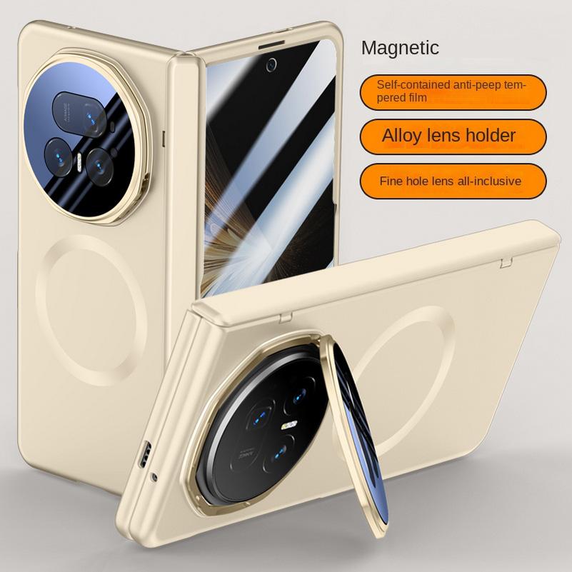 Built-in Magsafe Magnetic With Tempered Glass Film Protect Case For Honor Magic V5 Hinge Protection Cover