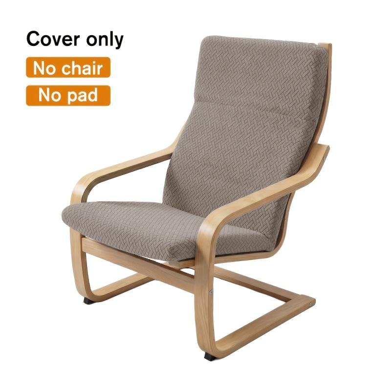 Washable Slipcover for Poang Chair Non Slip Wooden Armrest Protector Lounge Chair Cover for Living Room Decor