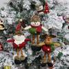 Home Office Portable Christmas Plush Doll Ornament Decorative Figure Wall Window Tree Reusable Hanging Decoration