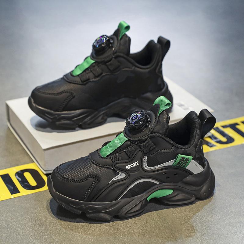 Kids Sneakers Fashionable Boys Sneakers Rotating Buttons Girls Sneakers Kids Platform Sneakers Sneakers for Boys