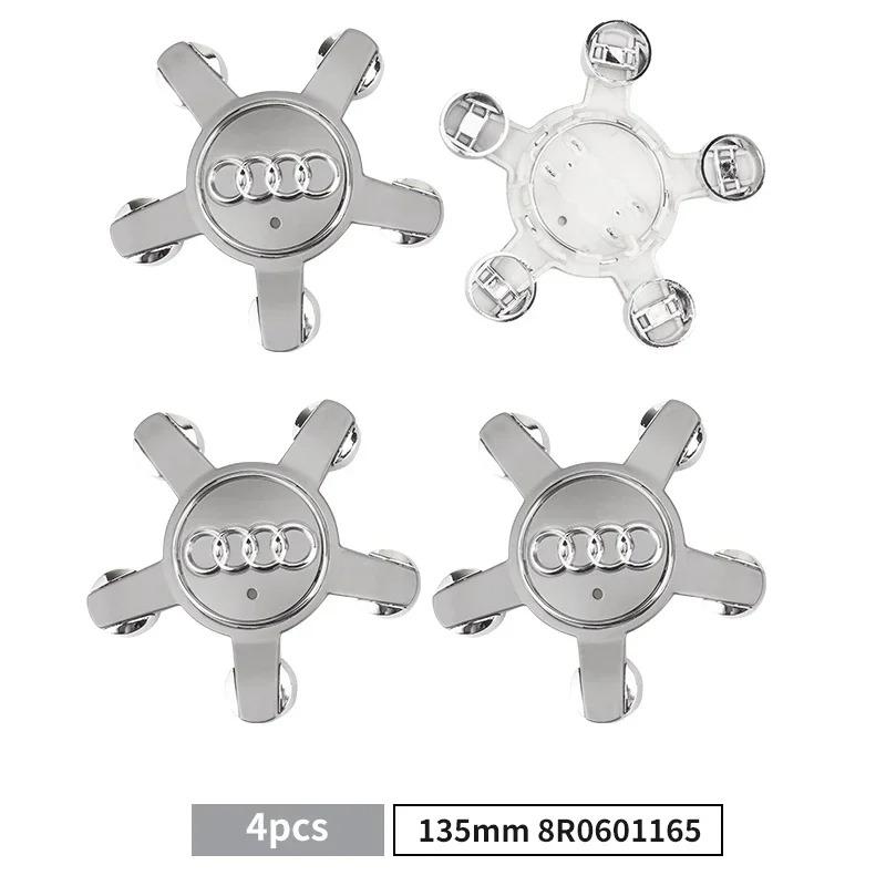 4pcs 135MM 60mm 61mm 68mm 69mm Car Styling Badge Wheel Center Cap Hub Covers For Audi A3 A4 A5 A6 A7 A8 S4 S6 4F0601165N