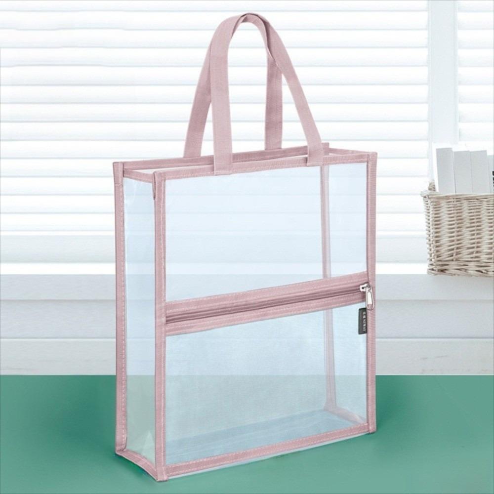 Waterproof Transparent Pencil Case Simple Design Student Handbag School Activities