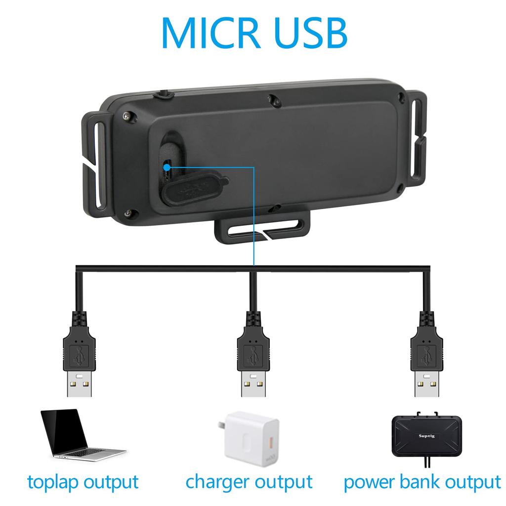 Suptig Светодиодный Нагрудный Фонарь для Бега Ночной Бег Предупреждение 300 USB 1260 мАч Перезаряжаемый Совместим с GoPro и Другими Экшн-камерами Свет, Свет, Свет,