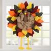Turkeys Burlap Front Door Decor Stylish Holiday Decorative Props For Fall Festival