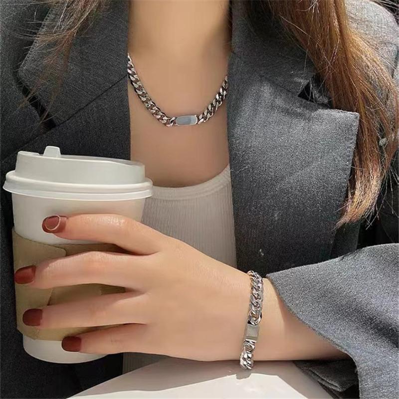 Men's and women's bracelets, Cuban stainless steel chains, BFF bracelets, gifts, couple jewelry