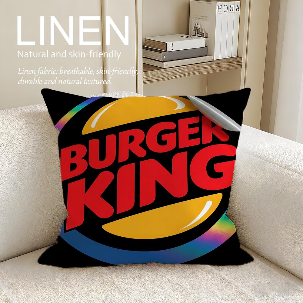 Brand Burger King Cushion Cover Pillowcase Set Pcs x x Breathable Washable Sofa Cushion Cover