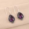 Amethyst Gemstone 925 Sterling Silver Handmade Jewelry Statement Women Earrings EE-164-12