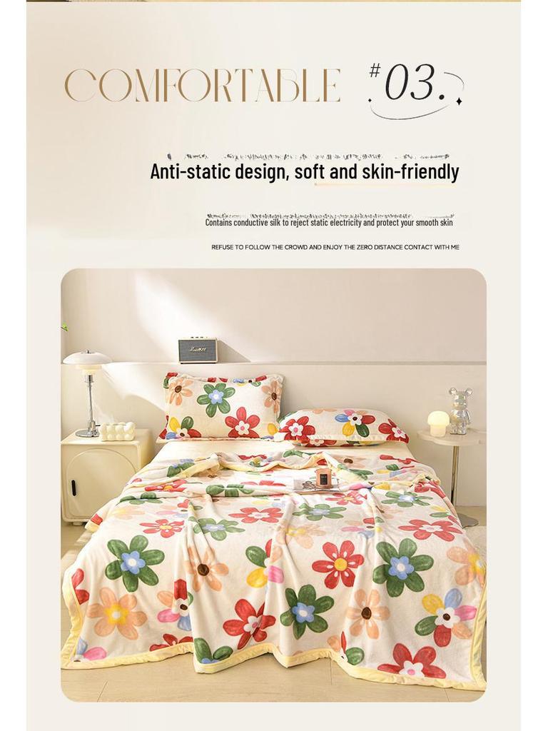 Фланелевое зимнее одеяло - односпальное/двуспальное, простыня, сон, кондиционер, подарок на мероприятие