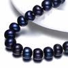 7-10mm Natural Freshwater Black Pearls Necklace for Women 925 Sterling Silver Life of Tree Buckle Necklace Jewelry Gift